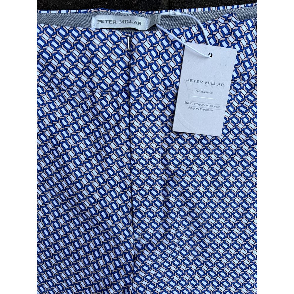 NWT Peter Millar blue print activewear golf stretch pants size 4 - Picture 5 of 7